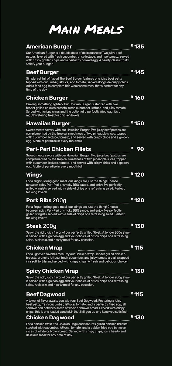 Art Café Photo Menu 1