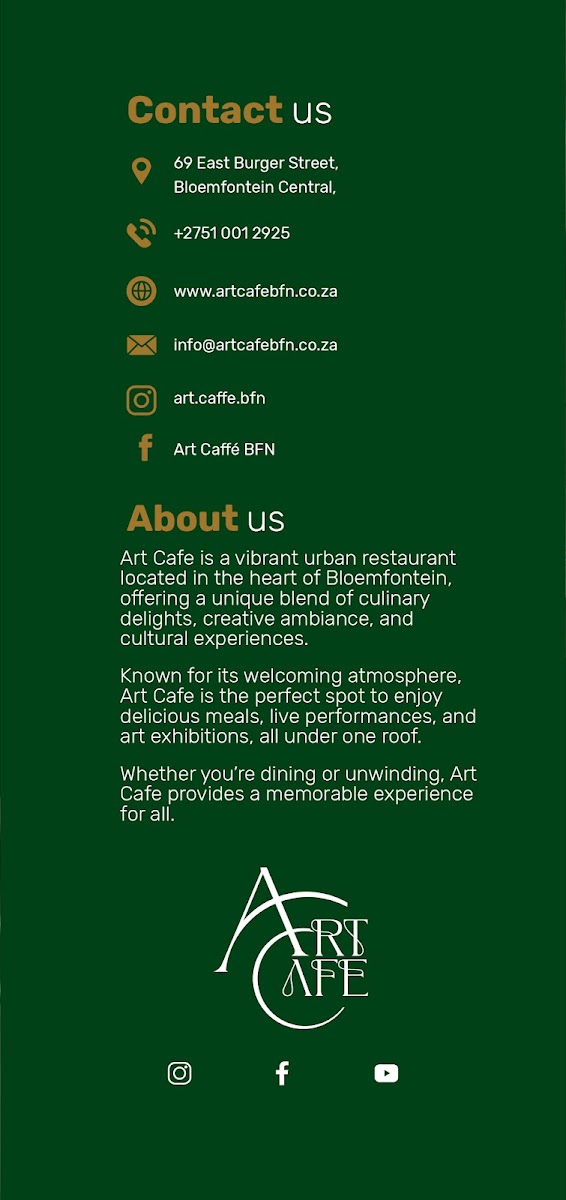 Art Café Photo Menu 9