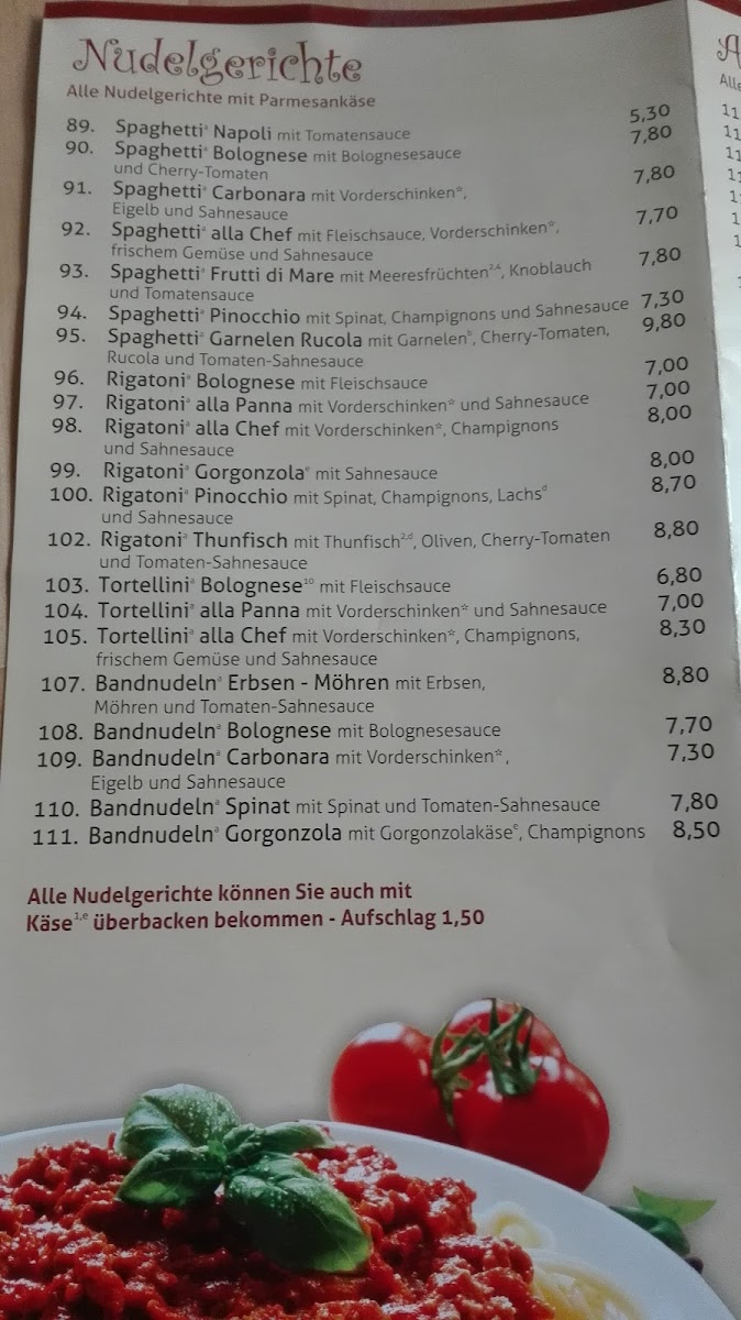 Pizzeria Pinocchio Photo Menu 2