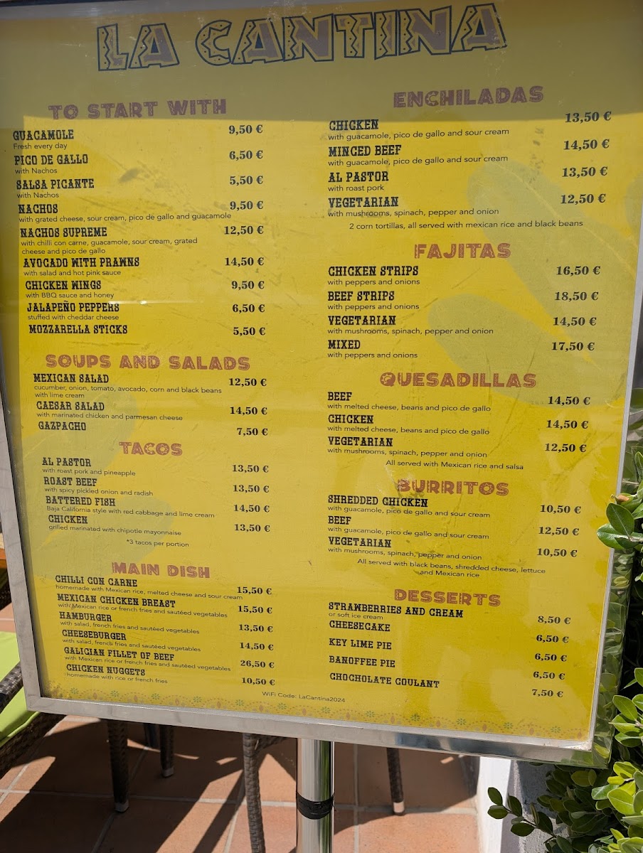 La Cantina Photo Menu 2