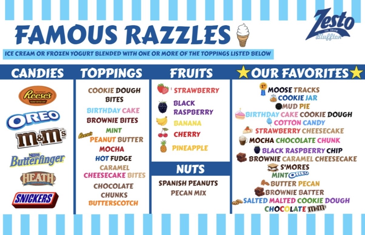 Zesto Ice Cream Photo Menu 1