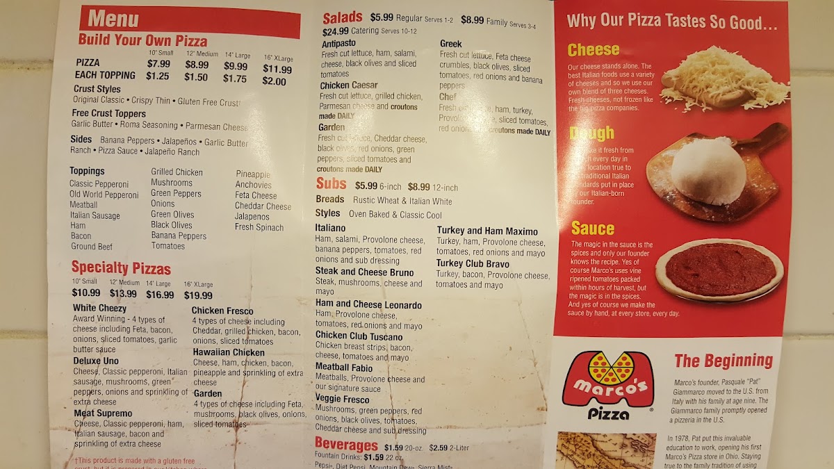 Marco's Pizza Photo Menu 1