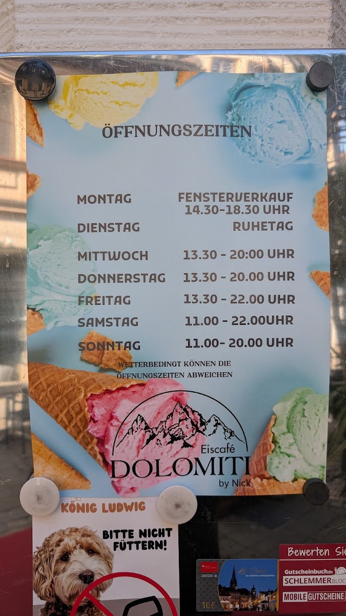 Eiscafé Dolomiti Photo Menu 2