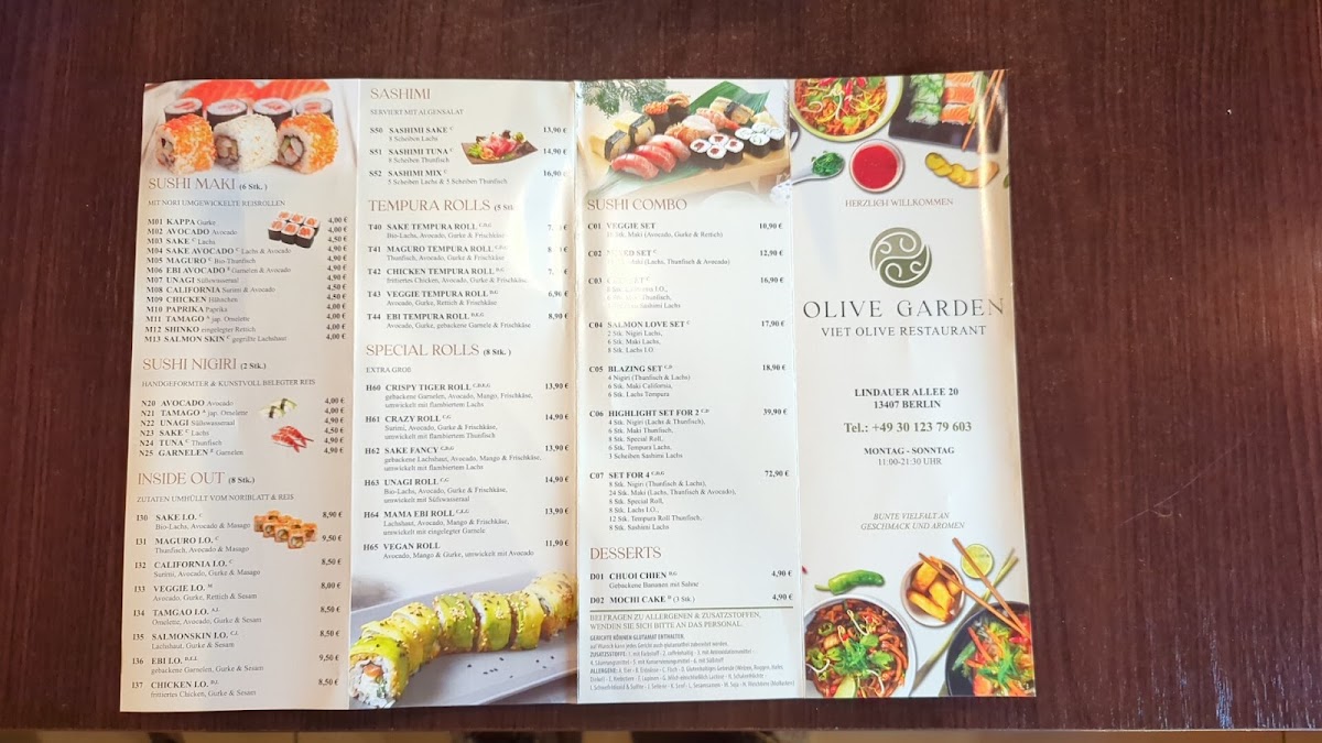 Olive Garden Photo Menu 4