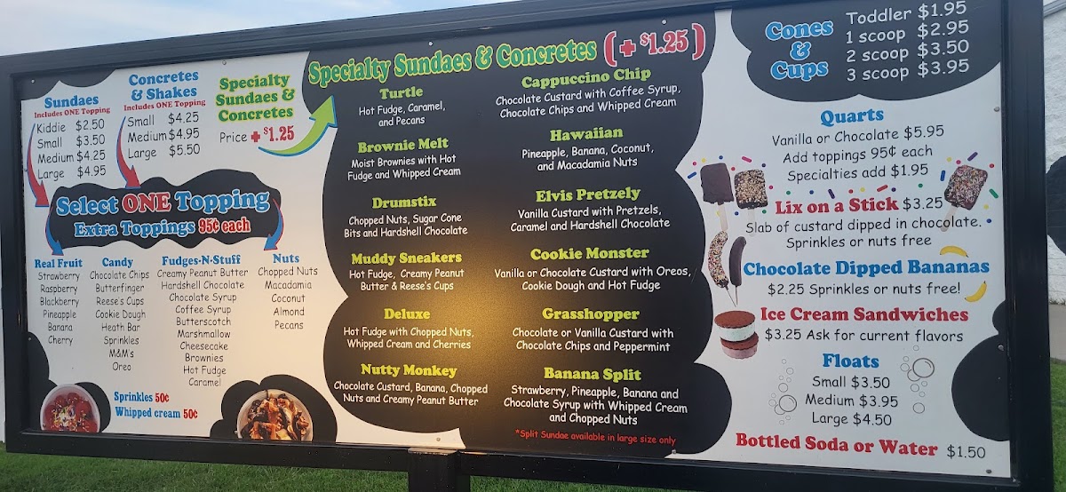 Lix Frozen Custard Photo Menu 5