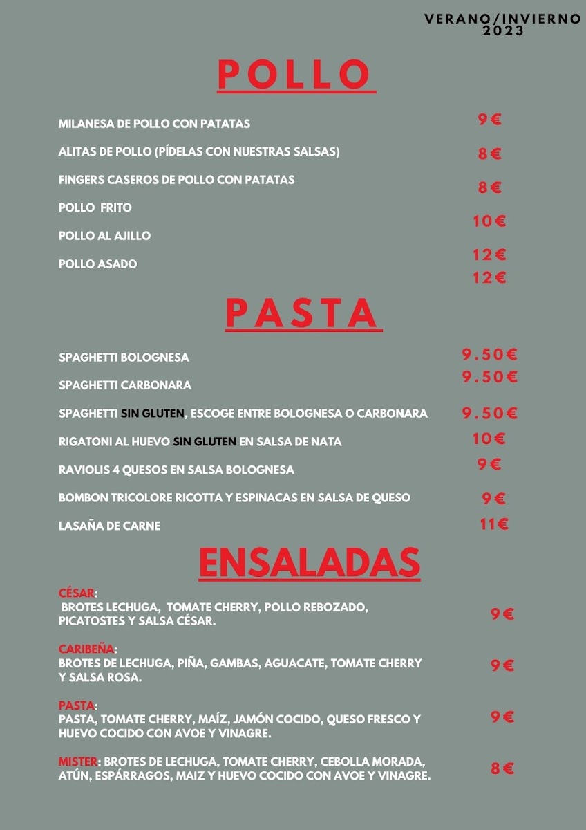 Mister Pizza Photo Menu 8