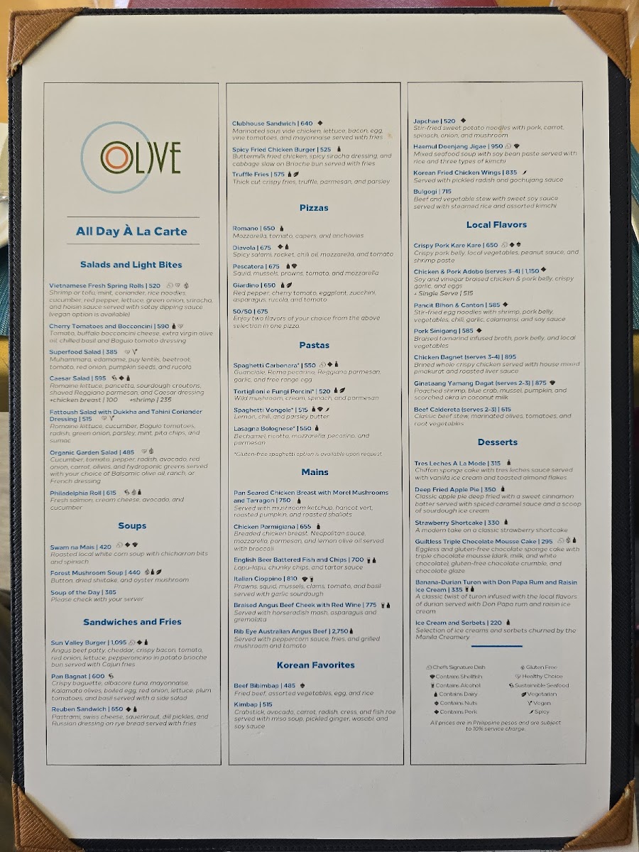 Olive Photo Menu 1