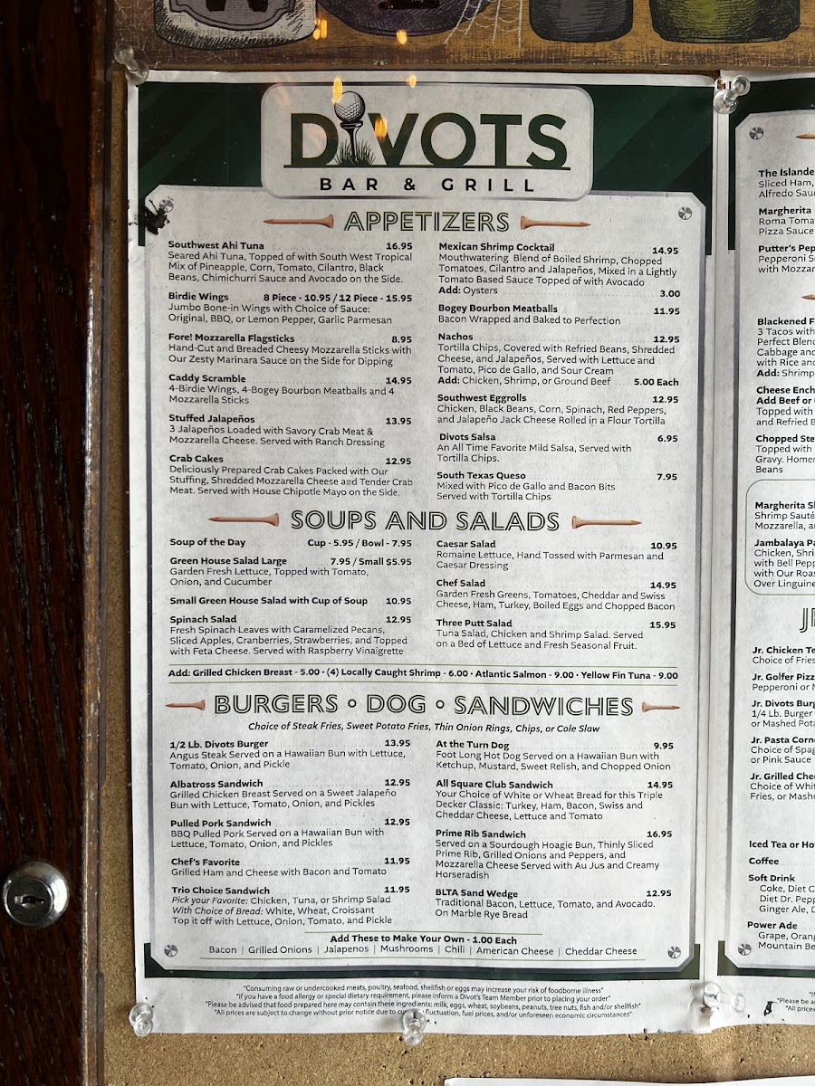 Divots Bar & Grill Photo Menu 10