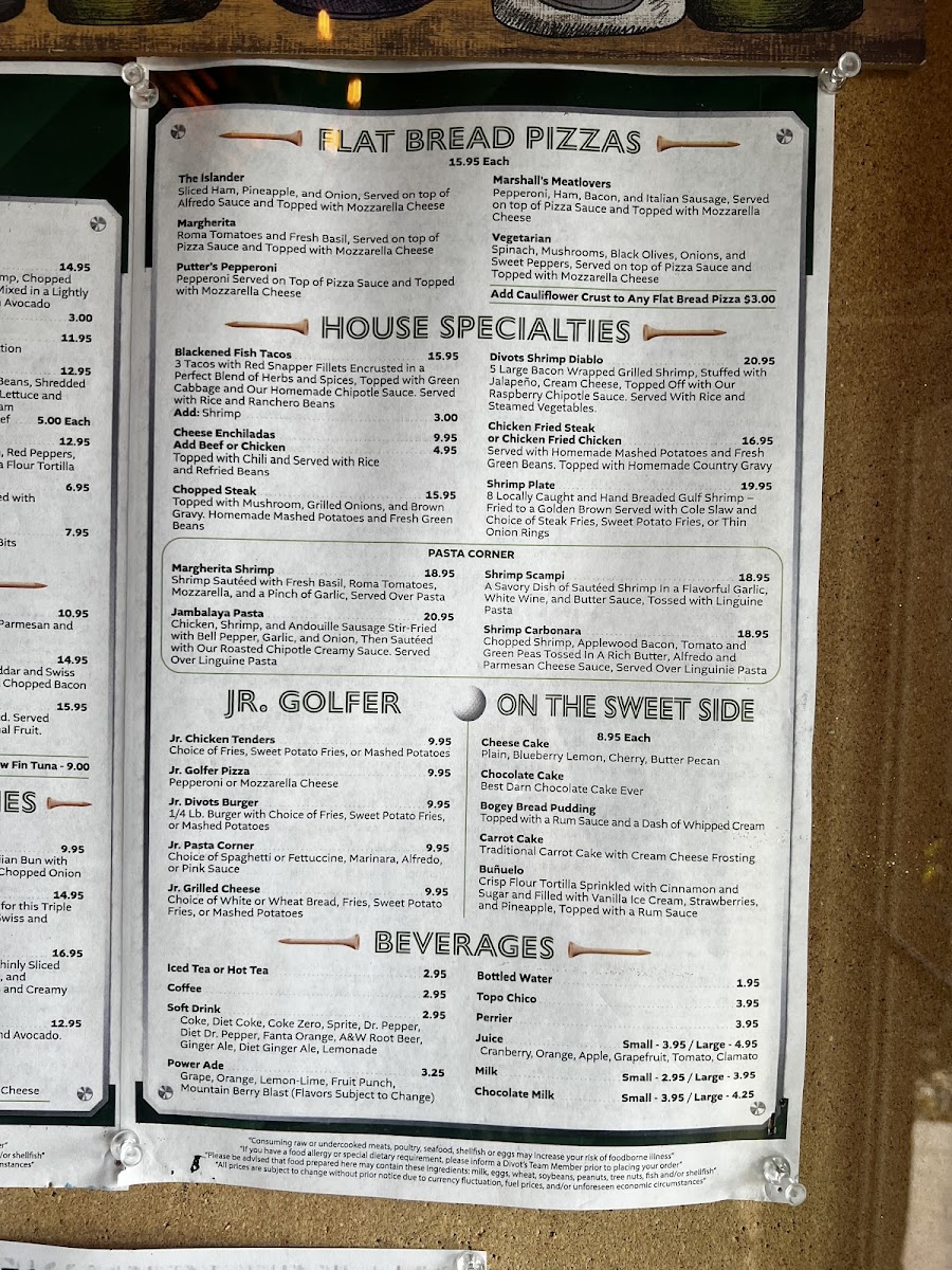 Divots Bar & Grill Photo Menu 6