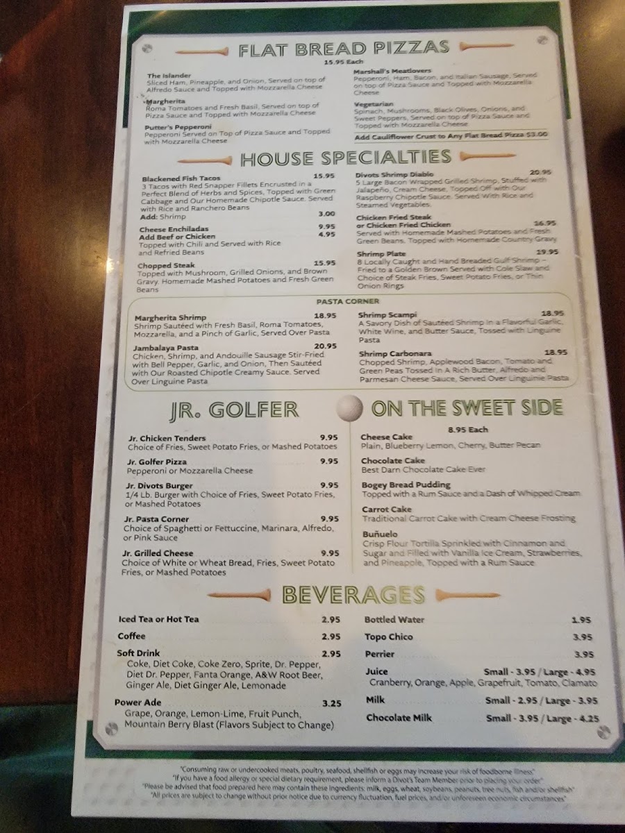 Divots Bar & Grill Photo Menu 9