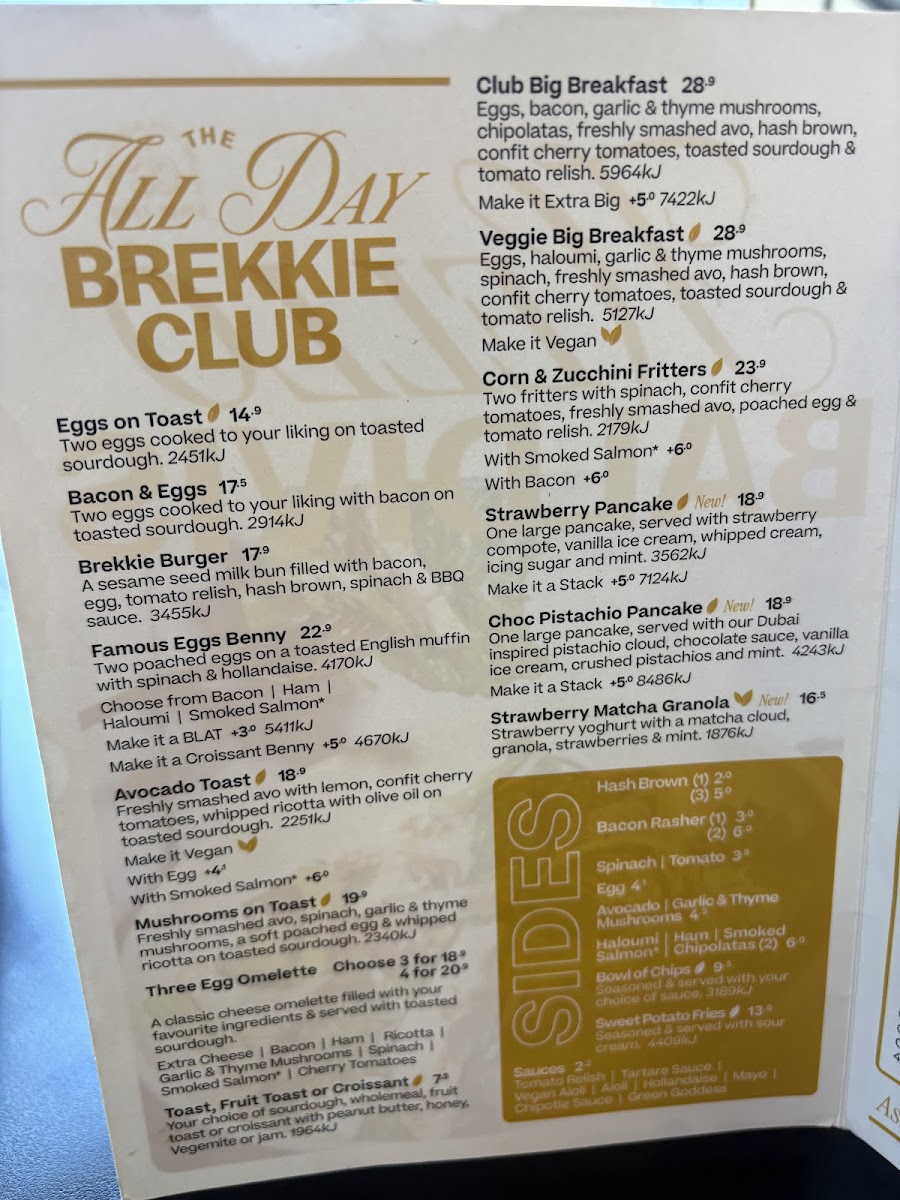 The Coffee Club Photo Menu 2