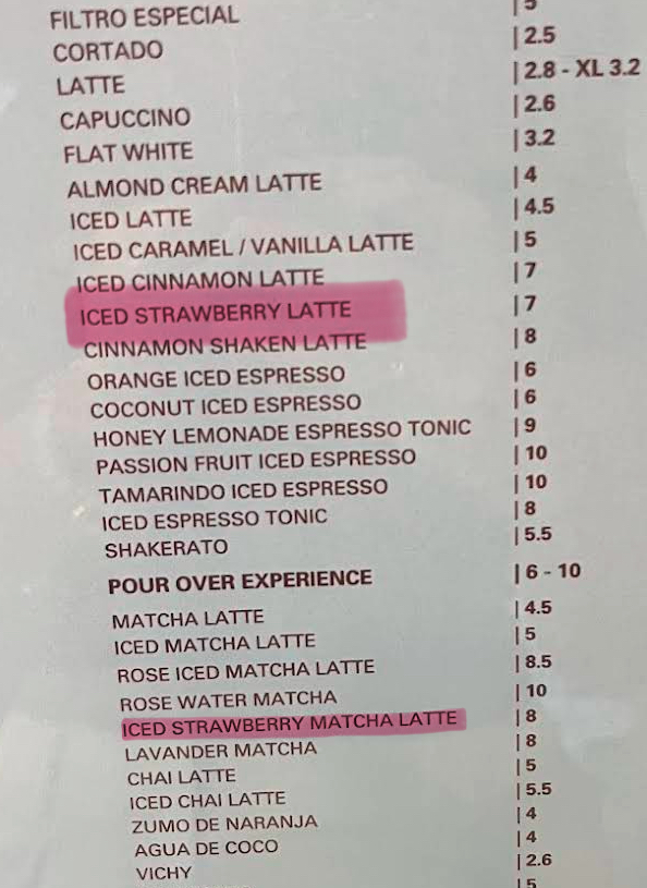 Balzac Café Photo Menu 1