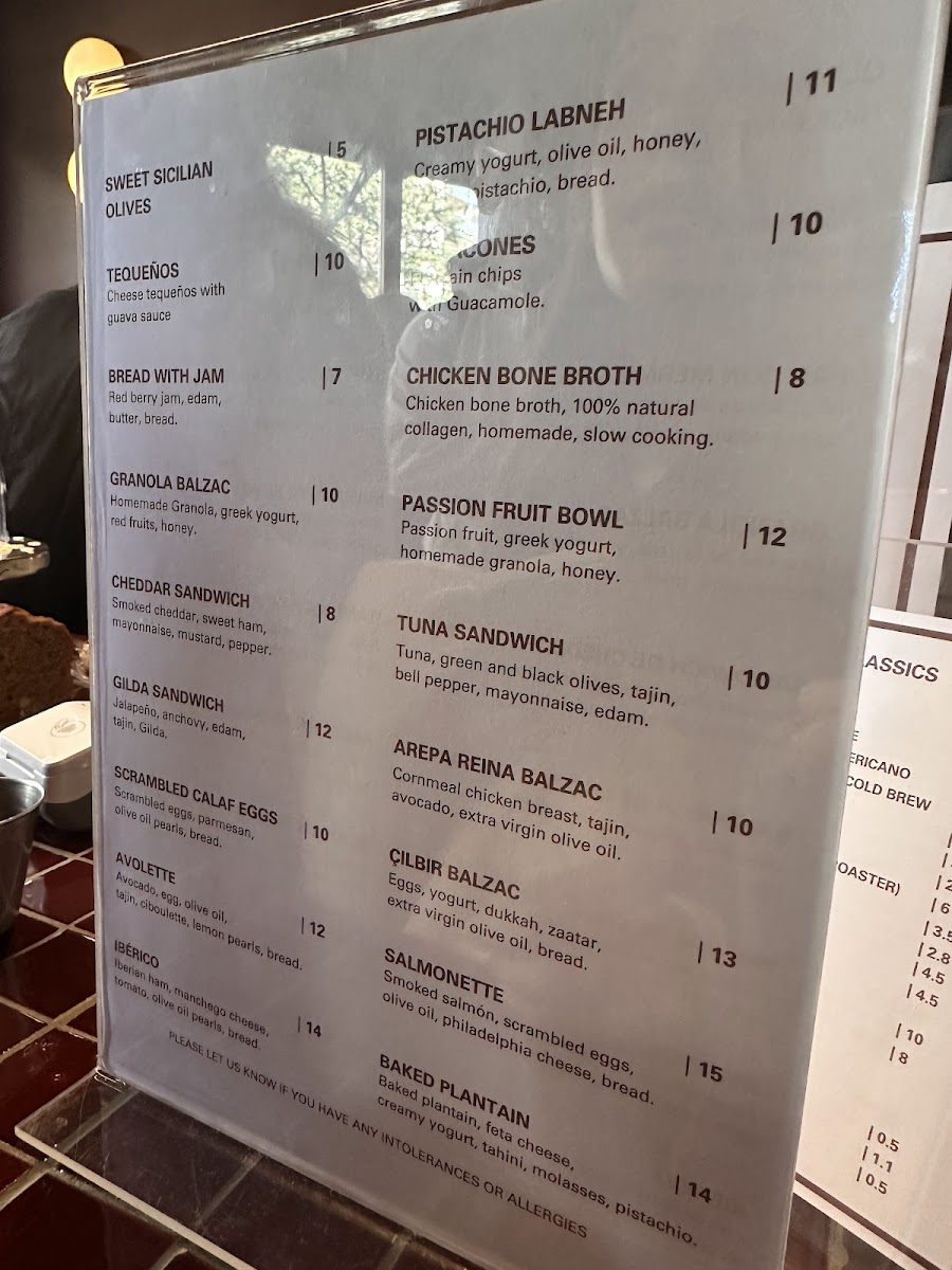 Balzac Café Photo Menu 4