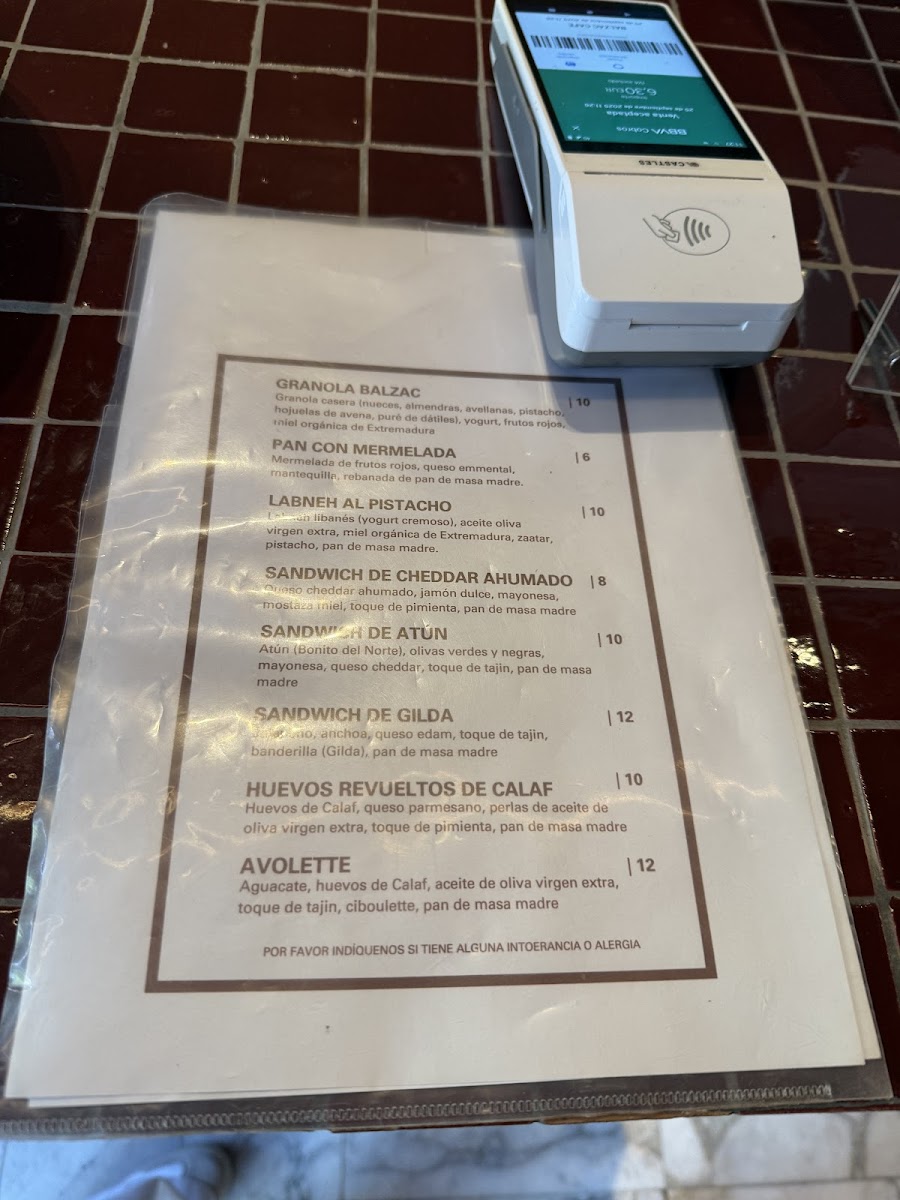 Balzac Café Photo Menu 5