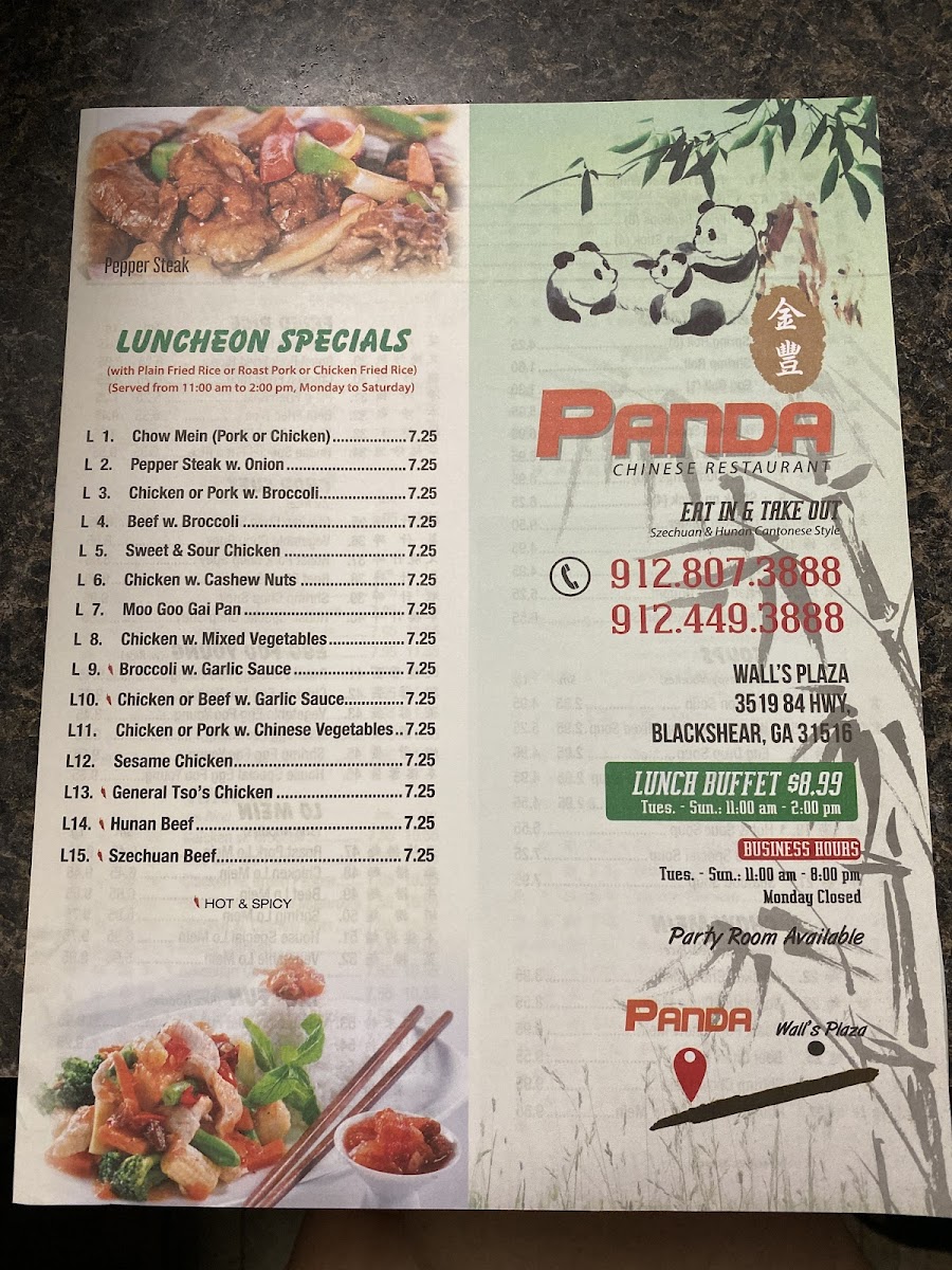 Panda Chinese Restaurant Photo Menu 3