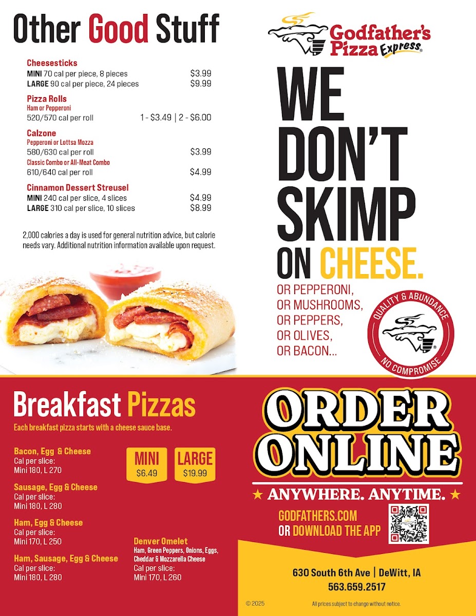 Godfather's Pizza Photo Menu 2