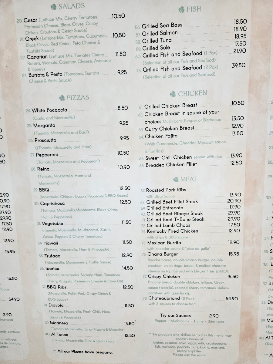 Restaurante Ohana Photo Menu 3