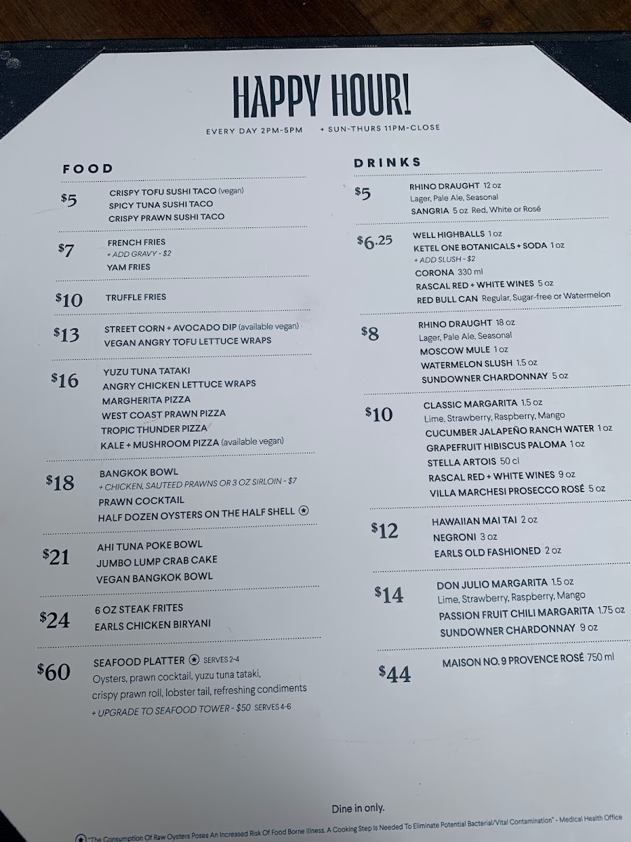 Earls Kitchen + Bar Photo Menu 10