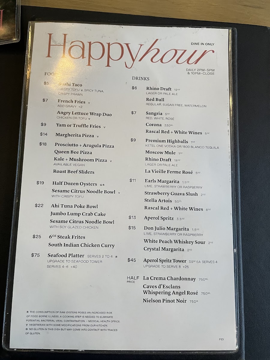 Earls Kitchen + Bar Photo Menu 2
