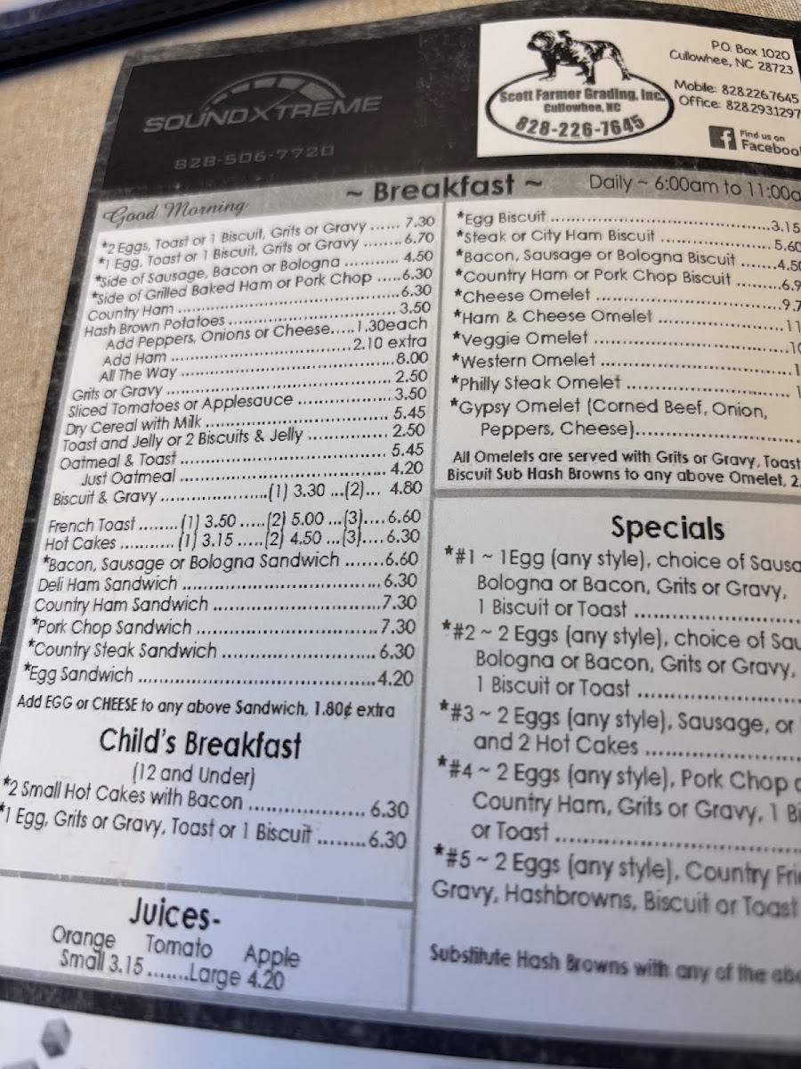The Coffee Shop Photo Menu 1