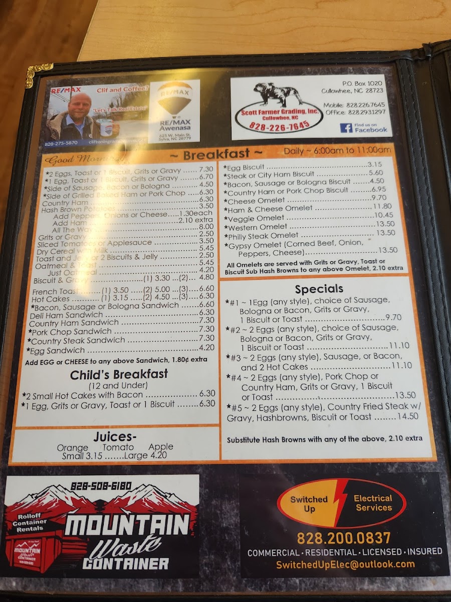 The Coffee Shop Photo Menu 3