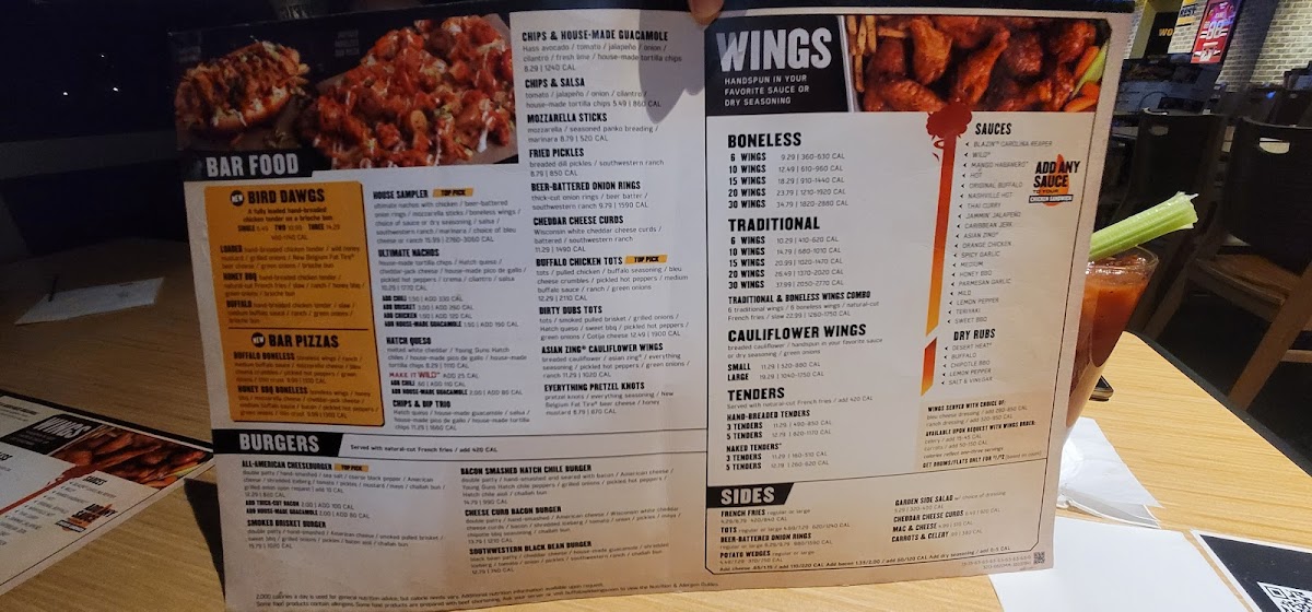 Buffalo Wild Wings Photo Menu 4