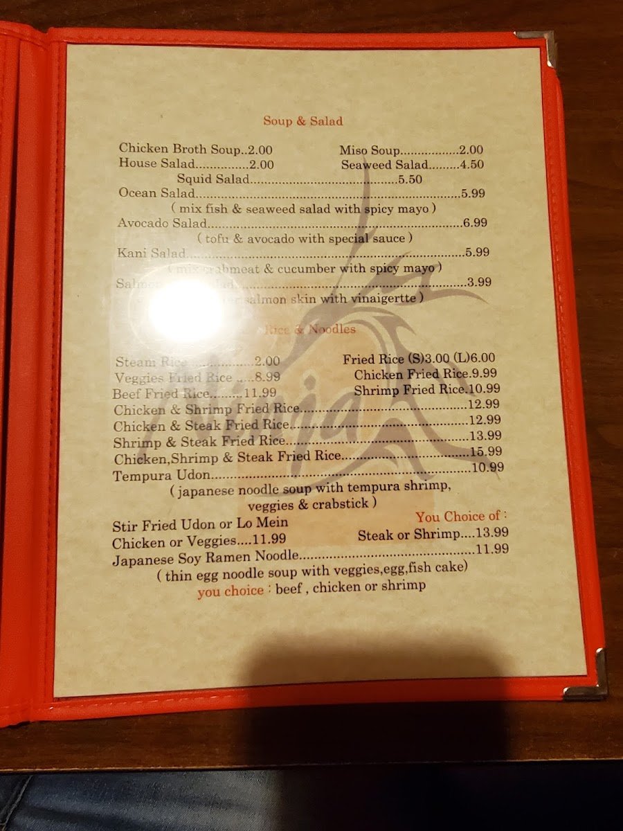 Ninja Sushi Photo Menu 1
