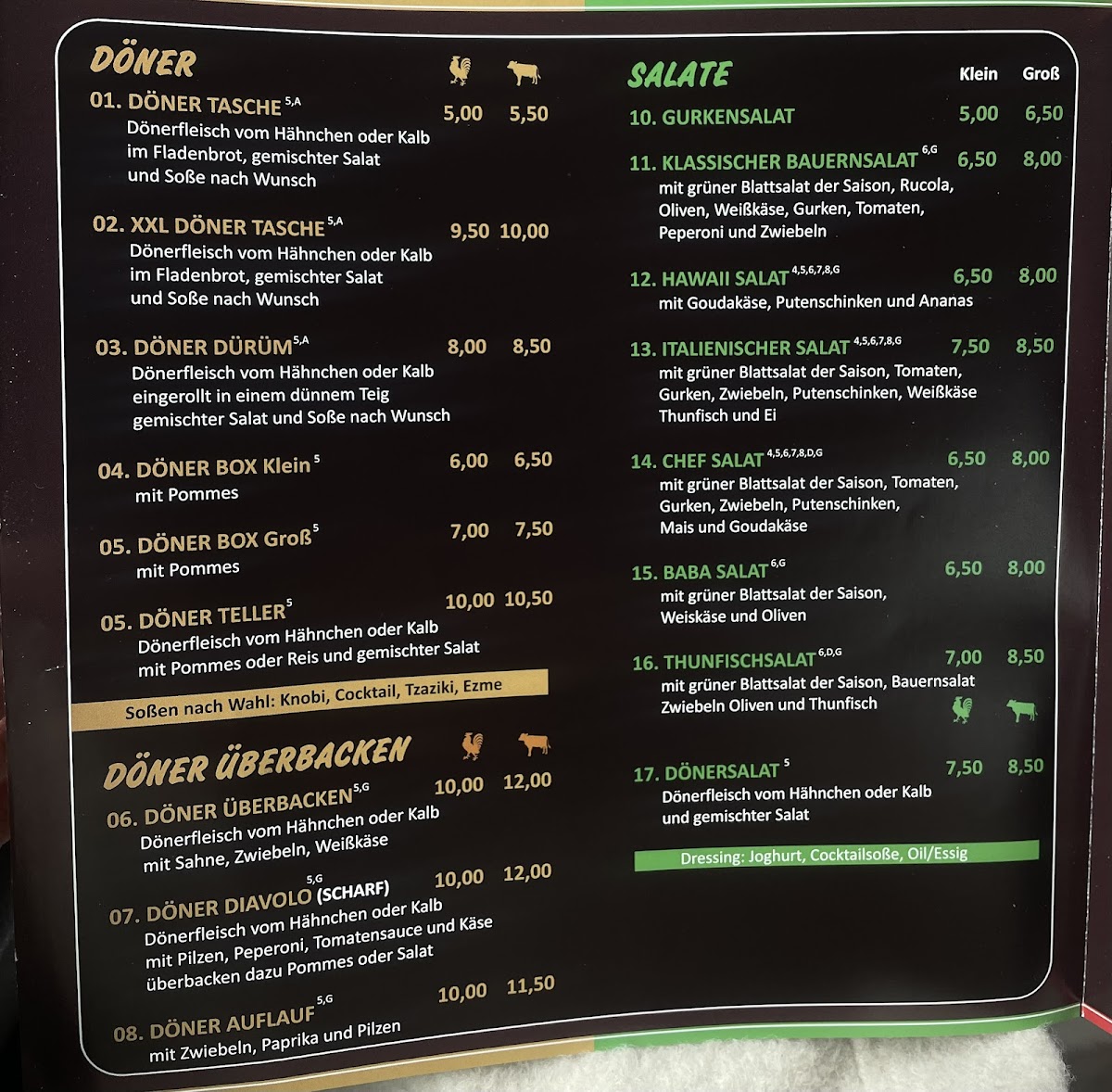 Baba- Döner Photo Menu 2