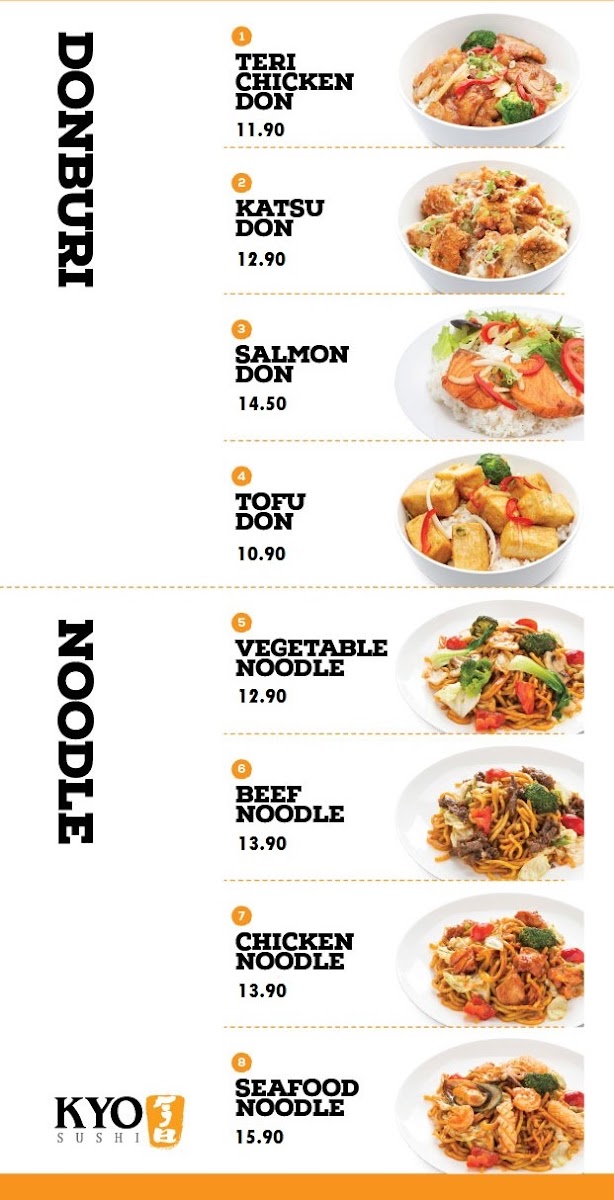 KYO Sushi Photo Menu 1
