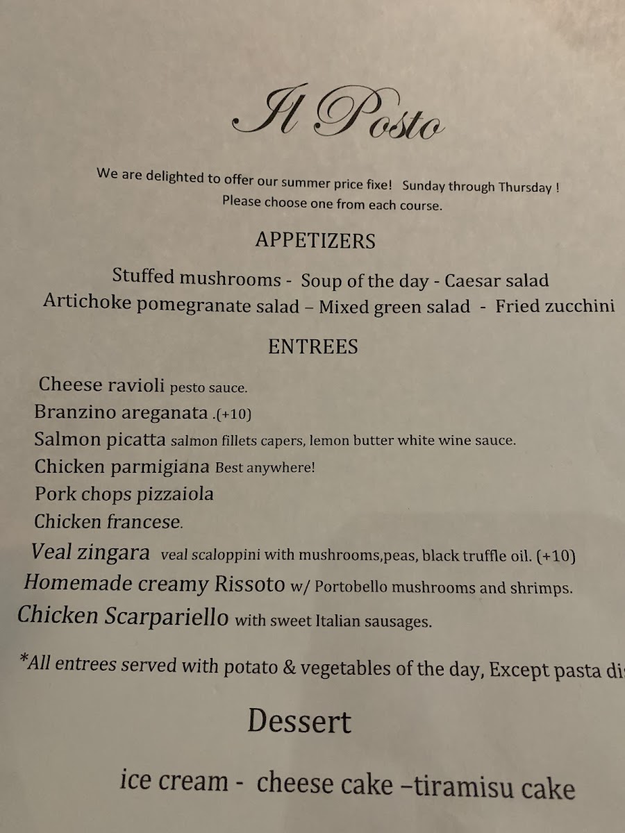 Il Posto Photo Menu 2