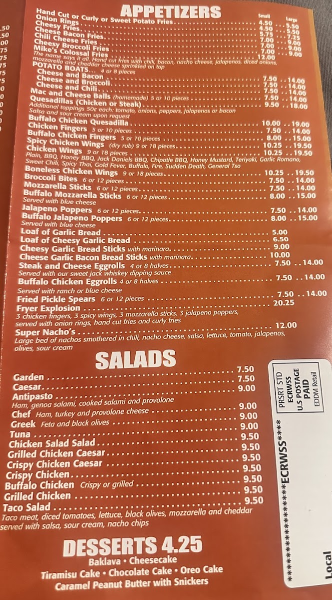 Riverside Pizza Photo Menu 3