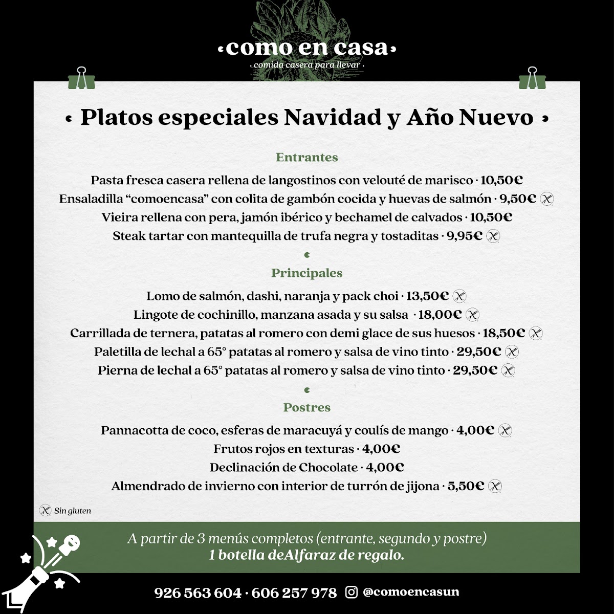 Como en Casa Photo Menu 1