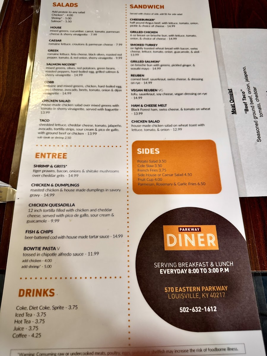 Parkway Diner Photo Menu 6