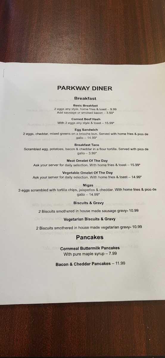 Parkway Diner Photo Menu 8