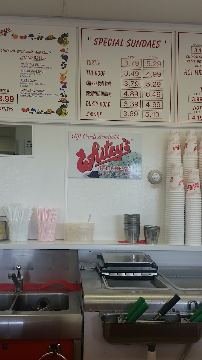 Whitey's Ice Cream Photo Menu 6