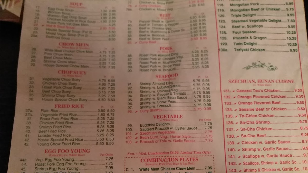 Panda Garden Restaurant Photo Menu 10