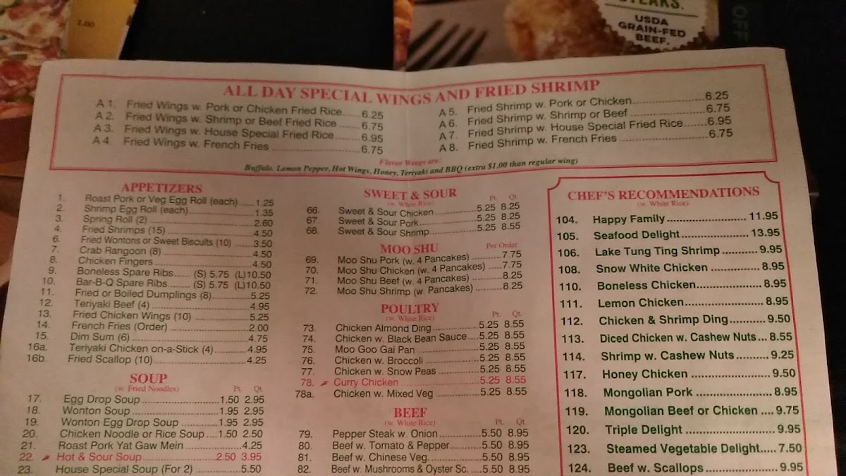 Panda Garden Restaurant Photo Menu 8