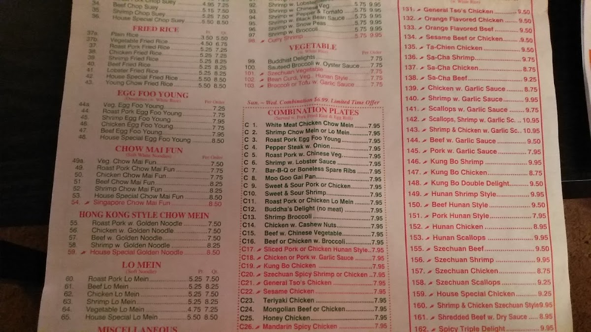 Panda Garden Restaurant Photo Menu 9