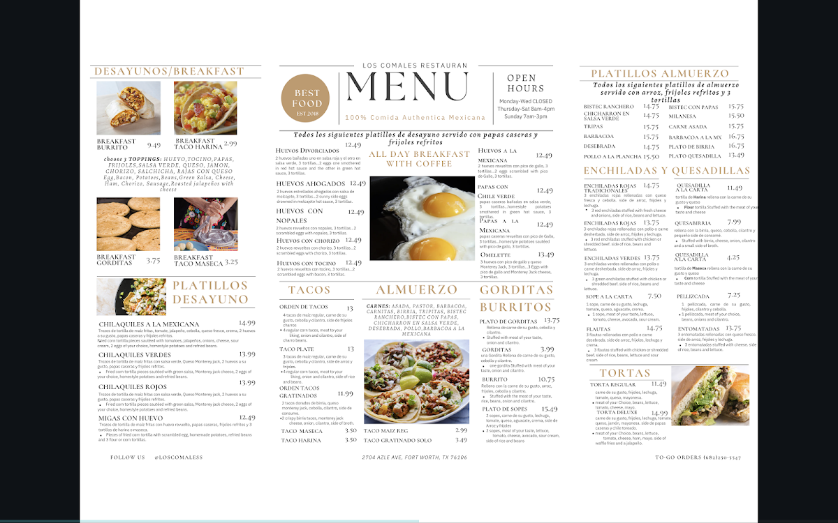 Los Comales Photo Menu 1