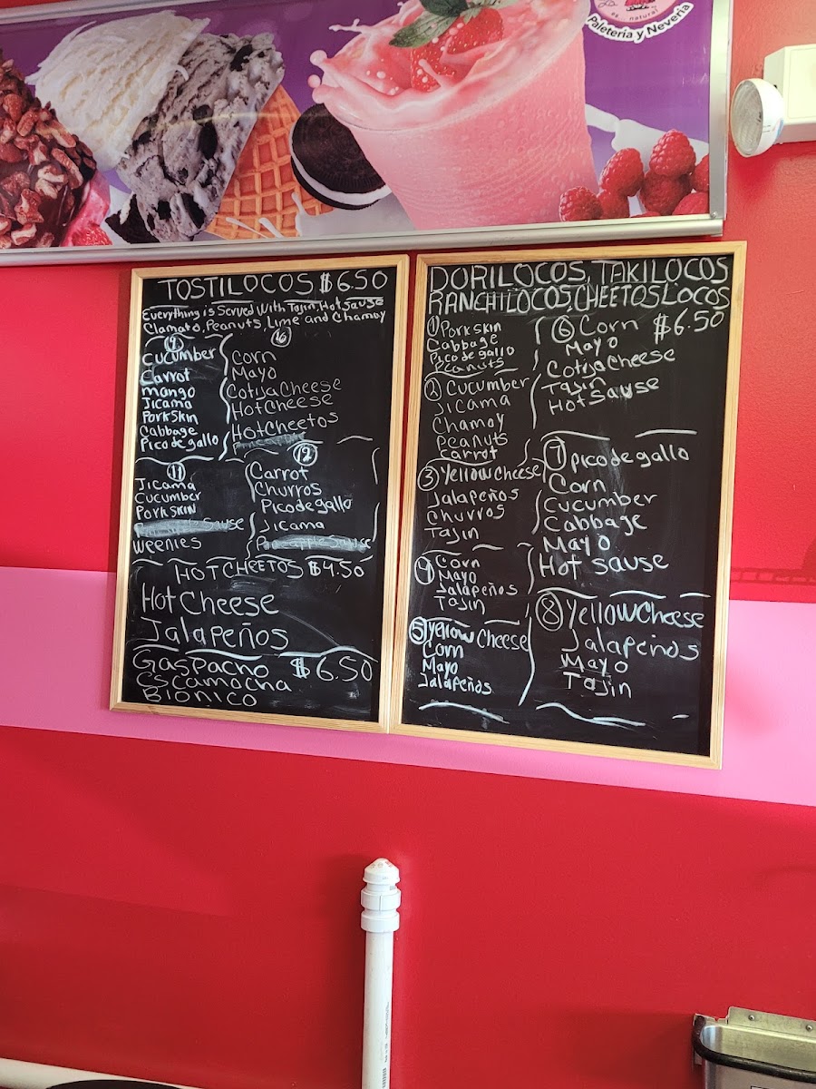 la Michoacana Photo Menu 1