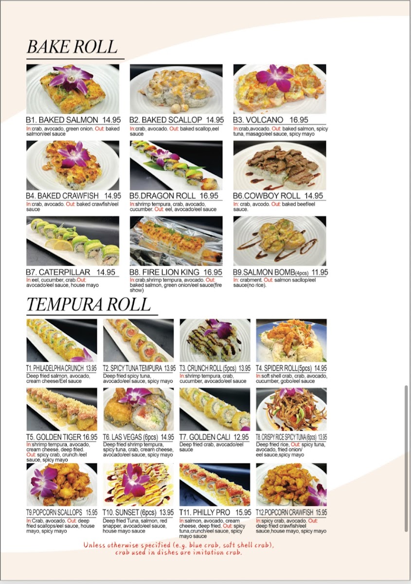 Kyo Sushi Photo Menu 1