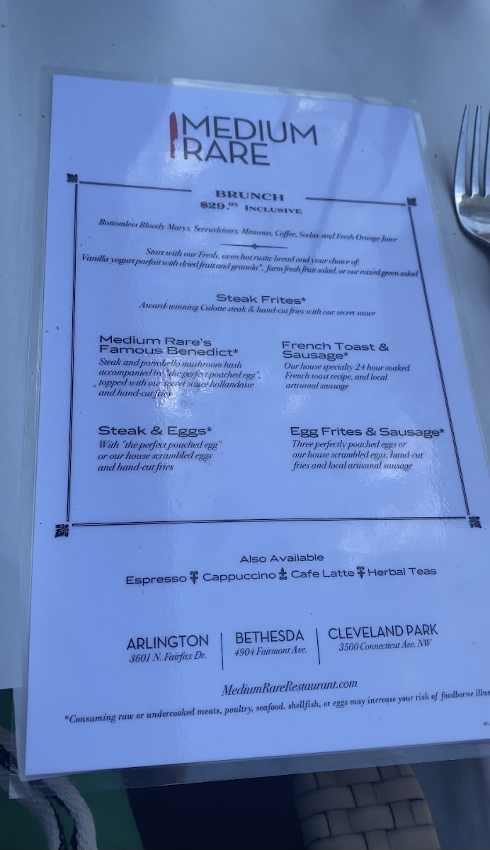 Medium Rare Photo Menu 10