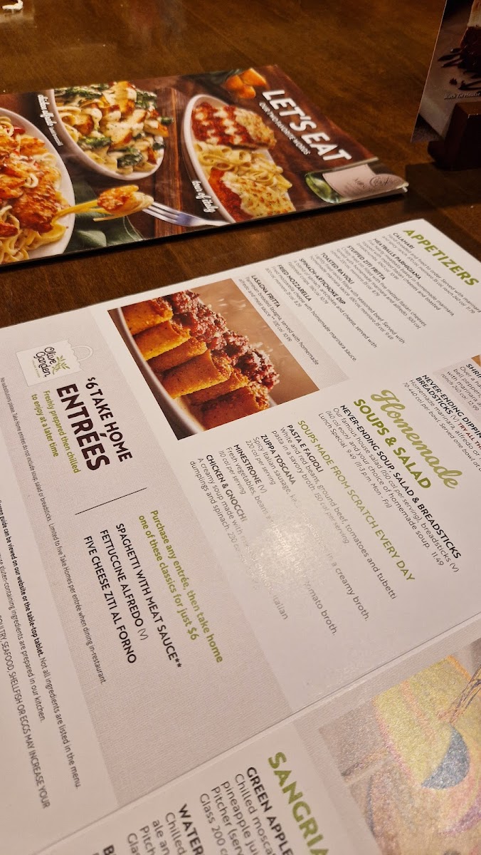 Olive Garden Italian Restaurant Photo Menu 3