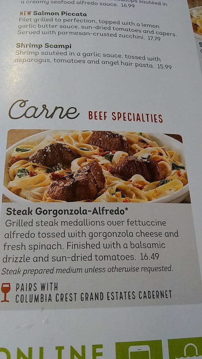 Olive Garden Italian Restaurant Photo Menu 5