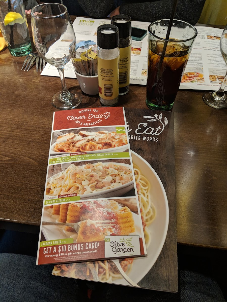 Olive Garden Italian Restaurant Photo Menu 6