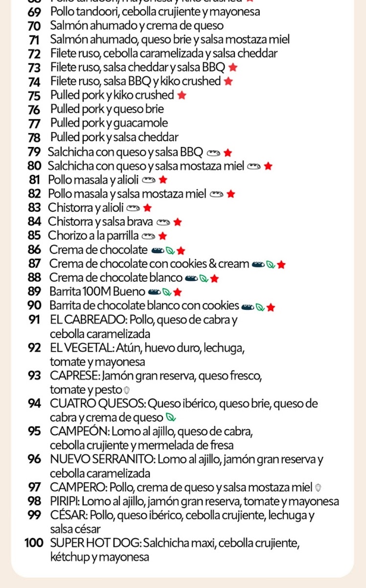 100 Montaditos Photo Menu 3