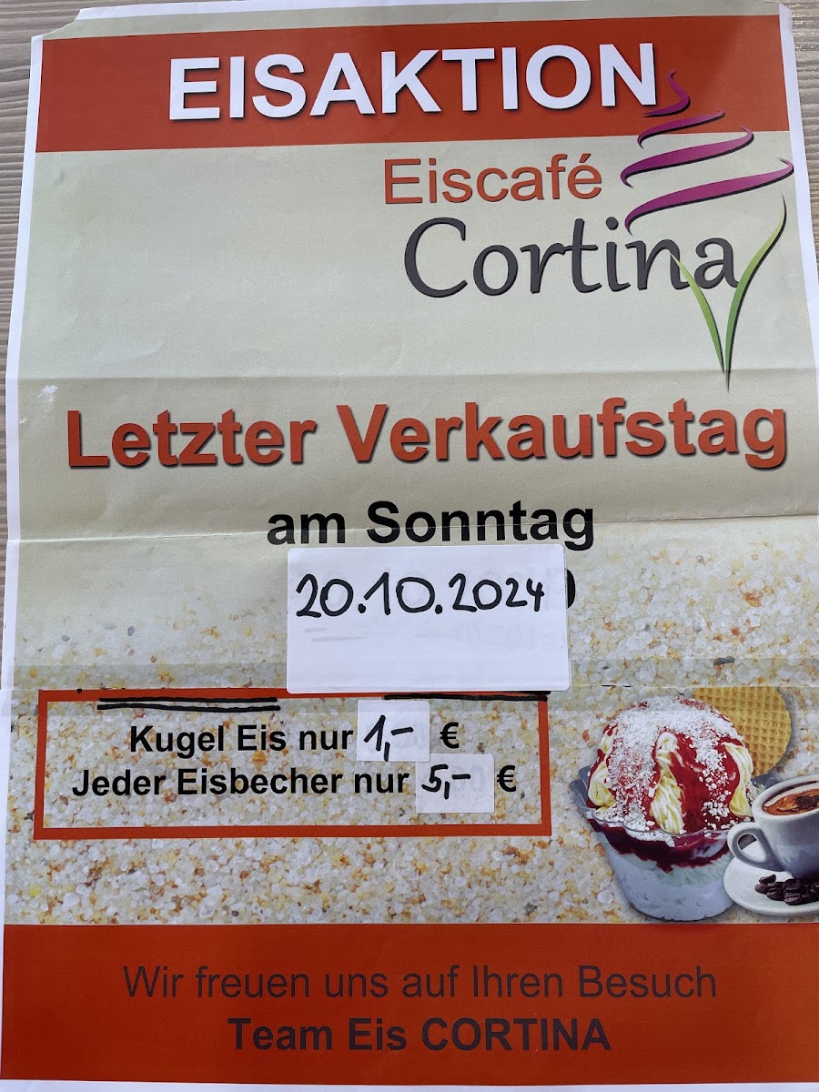 Eiscafé Cortina Photo Menu 2