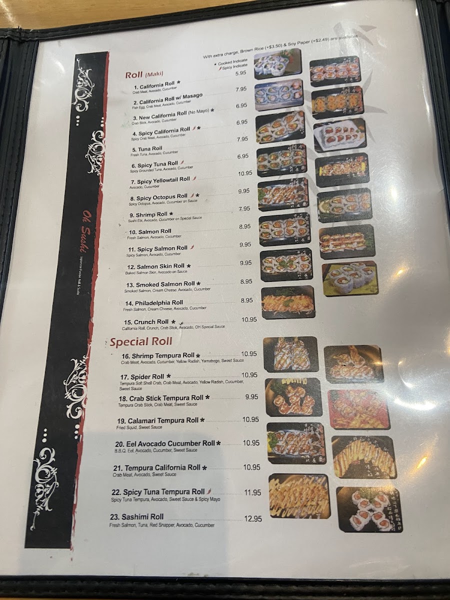OH! Sushi Photo Menu 1