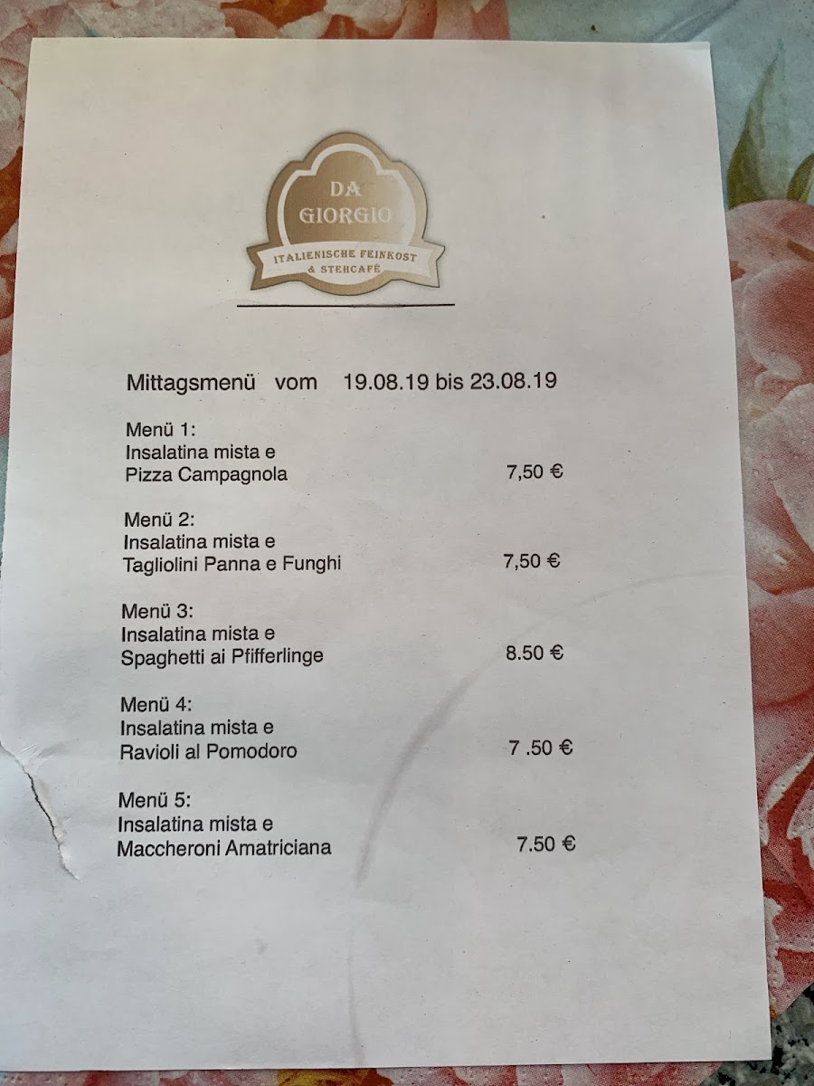 Trattoria Da Giorgio Photo Menu 1