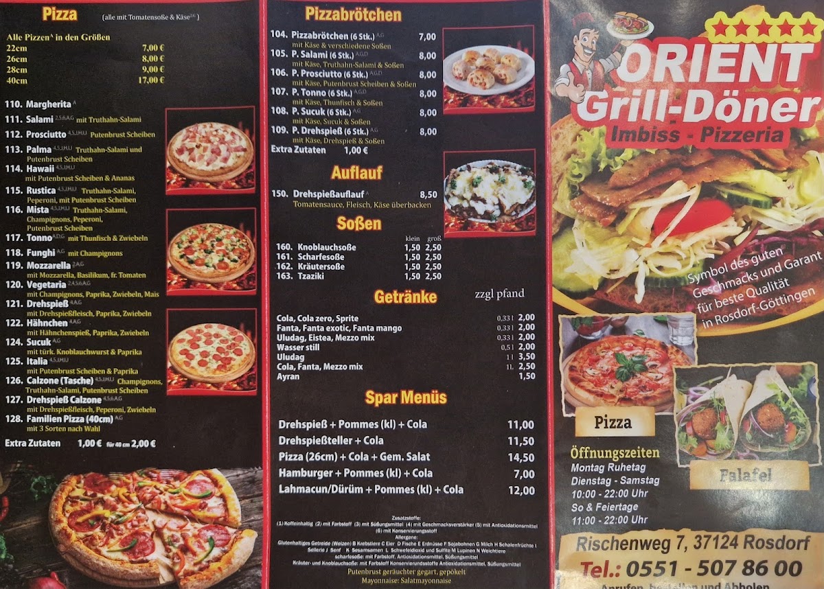 Orient Grill Photo Menu 2